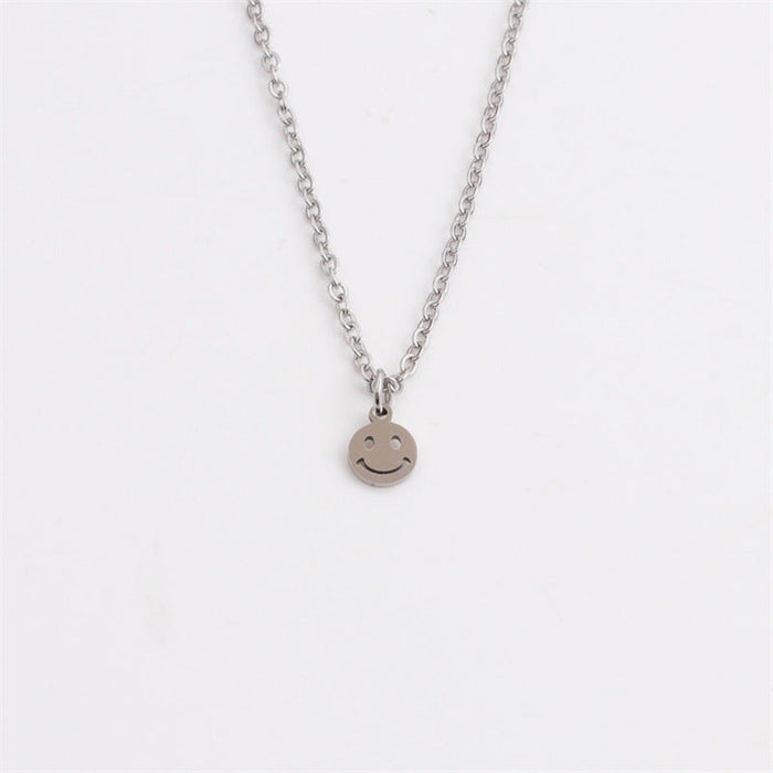 Wholesale Laser Cut Stainless Steel Smile Necklace JDC-NE-ChanX003 Necklaces 昌鑫 Wholesale Jewelry JoyasDeChina Joyas De China