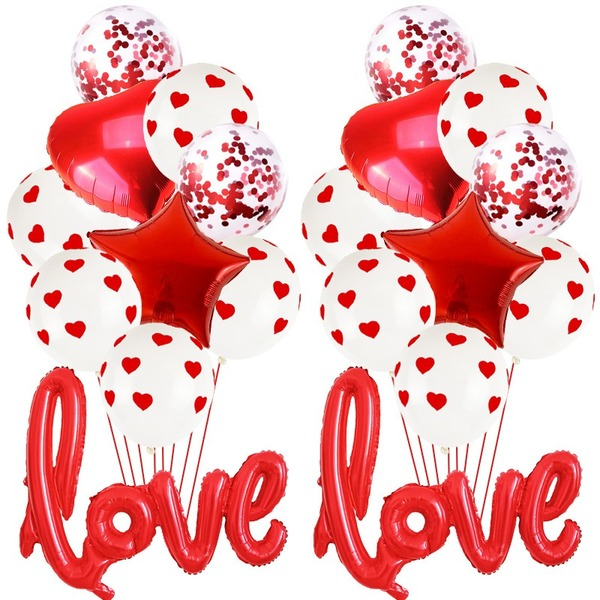 Wholesale Latex/Aluminum Film Valentine's Day Decorative Balloons Set JDC-BL-Qih008 祺惠 Wholesale Jewelry JoyasDeChina Joyas De China