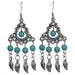 Wholesale Leaf Alloy Turquoise Earrings JDC-ES-Yunl010 Earrings 云罗 Wholesale Jewelry JoyasDeChina Joyas De China