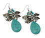 Wholesale Leaf Turquoise Alloy Earrings JDC-ES-Yunl012 Earrings 云罗 Wholesale Jewelry JoyasDeChina Joyas De China