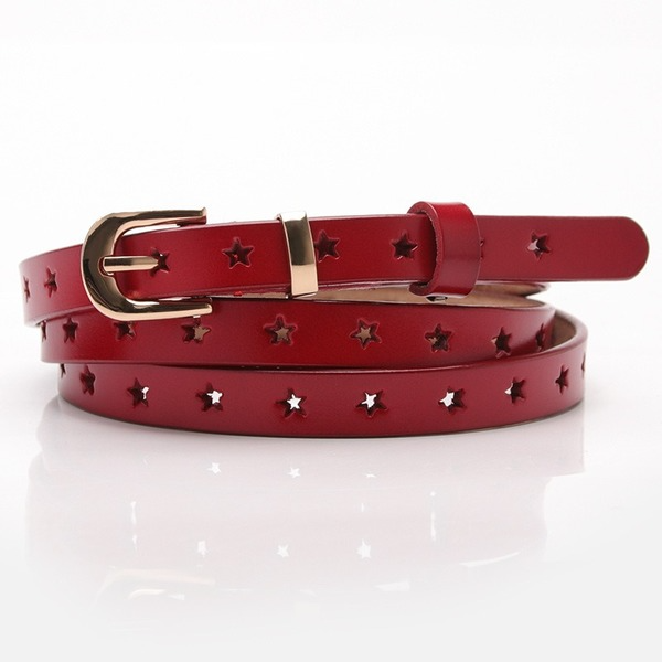 Bulk Jewelry Wholesale leather female five-pointed star hollow Womenbelt JDC-WB-syc005 Wholesale factory from China YIWU China