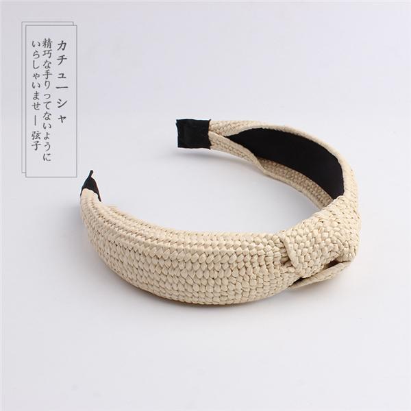 Bulk Jewelry Wholesale Leather Hand-woven raffia holiday headband JDC-HD-h003 Wholesale factory from China YIWU China