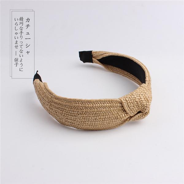 Bulk Jewelry Wholesale Leather Hand-woven raffia holiday headband JDC-HD-h003 Wholesale factory from China YIWU China