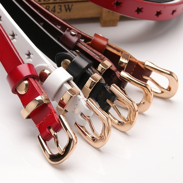 Bulk Jewelry Wholesale leather hollow five-pointed star Womenbelt JDC-WB-kp008 Wholesale factory from China YIWU China