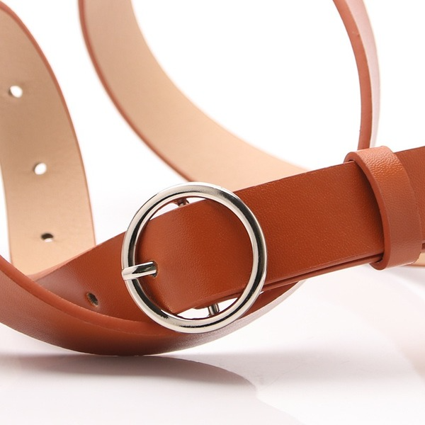 Bulk Jewelry Wholesale leather-like round buckle Womenbelt JDC-WB-kp015 Wholesale factory from China YIWU China