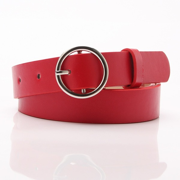 Bulk Jewelry Wholesale leather-like round buckle Womenbelt JDC-WB-kp015 Wholesale factory from China YIWU China