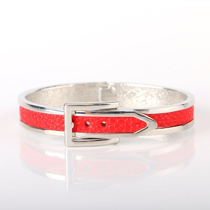 Wholesale Leather Plating Alloy Bracelet JDC-BT-DZL003 Bracelet 蝶之恋 red Wholesale Jewelry JoyasDeChina Joyas De China