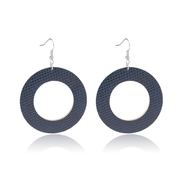 Wholesale leather teardrop print earrings JDC-ES-ManY020 Earrings 满溢 Wholesale Jewelry JoyasDeChina Joyas De China