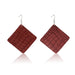 Wholesale leather teardrop print earrings JDC-ES-ManY020 Earrings 满溢 Wholesale Jewelry JoyasDeChina Joyas De China