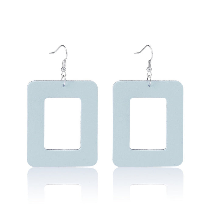 Wholesale leather teardrop print earrings JDC-ES-ManY020 Earrings 满溢 Wholesale Jewelry JoyasDeChina Joyas De China