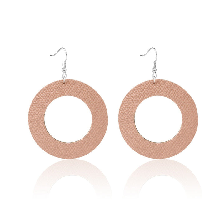 Wholesale leather teardrop print earrings JDC-ES-ManY020 Earrings 满溢 Wholesale Jewelry JoyasDeChina Joyas De China
