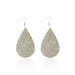 Wholesale leather teardrop print earrings JDC-ES-ManY020 Earrings 满溢 E1903-39 grey water drop Wholesale Jewelry JoyasDeChina Joyas De China