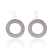 Wholesale leather teardrop print earrings JDC-ES-ManY020 Earrings 满溢 E1903-42 ash ring Wholesale Jewelry JoyasDeChina Joyas De China