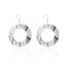 Wholesale leather teardrop print earrings JDC-ES-ManY020 Earrings 满溢 E1903-43 snakeskin ring Wholesale Jewelry JoyasDeChina Joyas De China