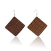 Wholesale leather teardrop print earrings JDC-ES-ManY020 Earrings 满溢 E1903-45 cafe Wholesale Jewelry JoyasDeChina Joyas De China
