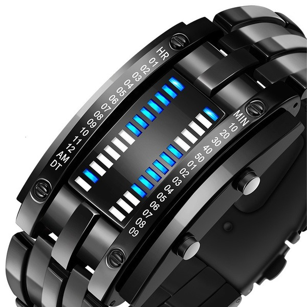 Wholesale LED Dual Line Movement Stainless Steel Alloy Electronic Watch JDC-WH-Jinj004 Watch 金嘉 Wholesale Jewelry JoyasDeChina Joyas De China