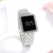 Wholesale LED Square Steel Band Rhinestone Set Alloy Electronic Touch Watch JDC-WH-Jinj015 Watch 金嘉 silver Wholesale Jewelry JoyasDeChina Joyas De China