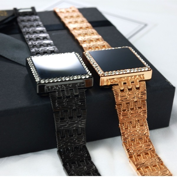 Wholesale LED Square Steel Band Rhinestone Set Alloy Electronic Watch JDC-WH-Jinj008 Watch 金嘉 Wholesale Jewelry JoyasDeChina Joyas De China