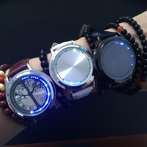 Wholesale LED Touch Screen Light Emitting Stainless Steel Alloy Electronic Watch JDC-WH-Jinj022 Watch 金嘉 Wholesale Jewelry JoyasDeChina Joyas De China