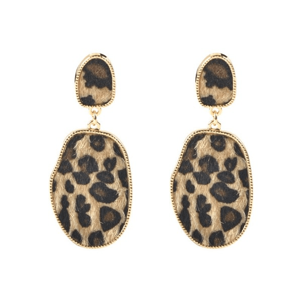 Wholesale Leopard Drop Geometric Circle Heart Leather Earrings Set JDC-ES-ZhanY016 Earrings 展言 Wholesale Jewelry JoyasDeChina Joyas De China