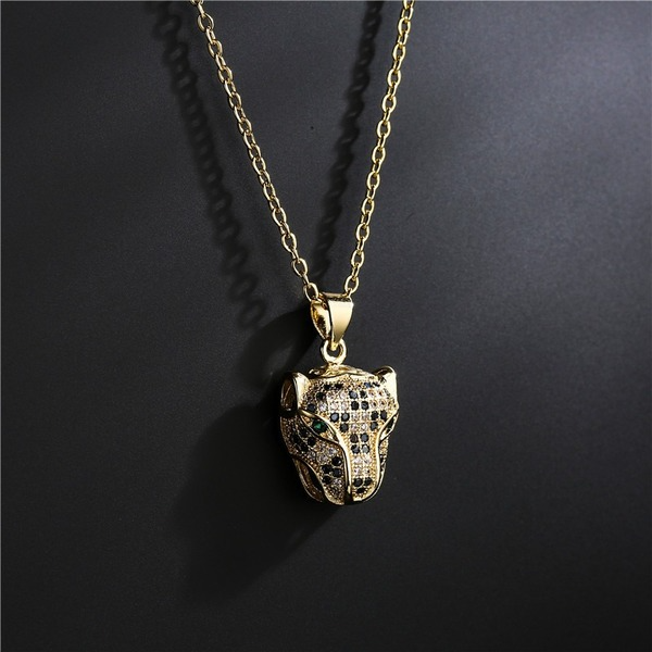 Bulk Jewelry Wholesale Leopard head pendant necklace JDC-ag122 Wholesale factory from China YIWU China