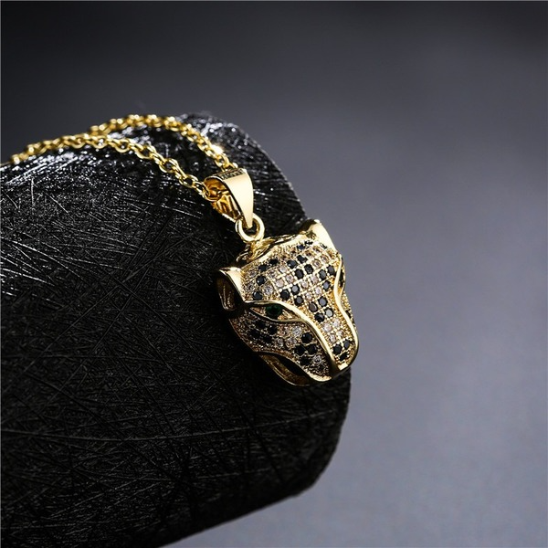 Bulk Jewelry Wholesale Leopard head pendant necklace JDC-ag122 Wholesale factory from China YIWU China