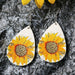 Wholesale Leopard Sunflower Leather Earrings JDC-ES-Saip027 Earrings 赛蒲 Wholesale Jewelry JoyasDeChina Joyas De China