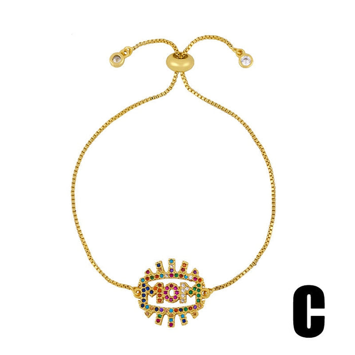 Wholesale letter adjustable pull-out Mother's Day diamond-encrusted copper bracelet JDC-BT-AOS002 Bracelet 翱昇 Wholesale Jewelry JoyasDeChina Joyas De China