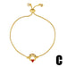 Wholesale letter heart-encrusted color copper zircon adjustable pull-out Mother's Day bracelet JDC-BT-AOS005 Bracelet 翱昇 Wholesale Jewelry JoyasDeChina Joyas De China
