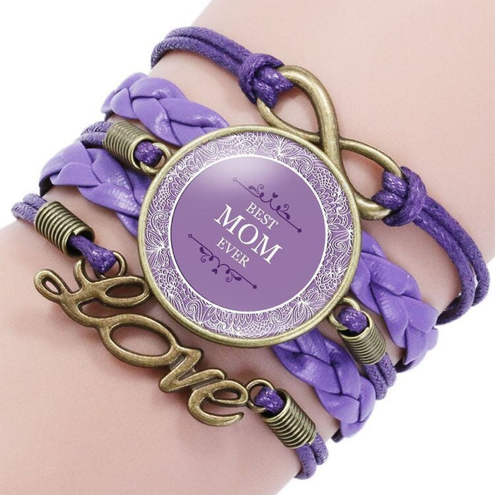 Wholesale letter time gem multi-layer woven leather bracelet JDC-BT-NingX002 Bracelets 柠祥 12008901 Wholesale Jewelry JoyasDeChina Joyas De China