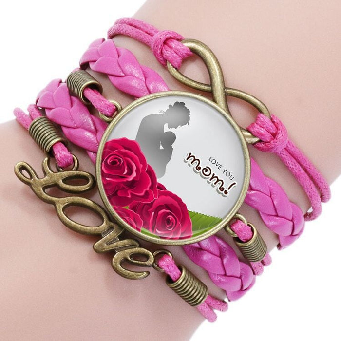 Wholesale letter time gem multi-layer woven leather bracelet JDC-BT-NingX002 Bracelets 柠祥 12008904 Wholesale Jewelry JoyasDeChina Joyas De China