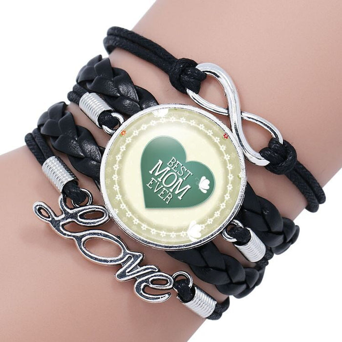 Wholesale letter time gem multi-layer woven leather bracelet JDC-BT-NingX002 Bracelets 柠祥 12008906 Wholesale Jewelry JoyasDeChina Joyas De China
