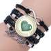 Wholesale letter time gem multi-layer woven leather bracelet JDC-BT-NingX002 Bracelets 柠祥 Wholesale Jewelry JoyasDeChina Joyas De China