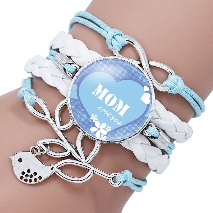 Wholesale letter time gem multi-layer woven leather bracelet JDC-BT-NingX002 Bracelets 柠祥 Wholesale Jewelry JoyasDeChina Joyas De China