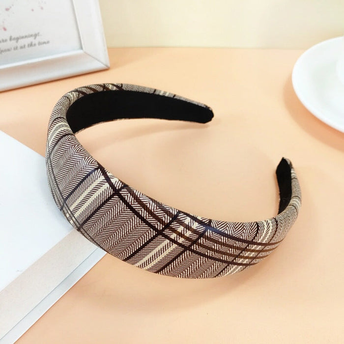 Wholesale light blue PU leather hair band JDC-HD-O354 Headband 潮炫 khaki Wholesale Jewelry JoyasDeChina Joyas De China