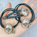 Wholesale Little Bee Oval Alloy Hair Clip Rubber Band Hair Rope JDC-HS-GSXP003 Hair Scrunchies 宏鑫 Wholesale Jewelry JoyasDeChina Joyas De China