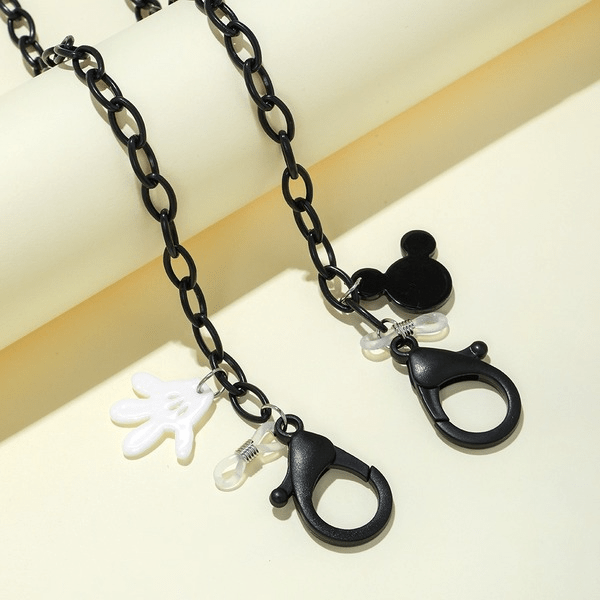 Wholesale Little Mouse Black Lanyard Acrylic Glasses Mask Chain JDC-BT-ZhanY021 Maskchain 展言 Wholesale Jewelry JoyasDeChina Joyas De China