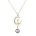 Wholesale locked pearl single layer gold alloy necklace JDC-NE-KJ211 Necklaces 坤杰 N011069 Wholesale Jewelry JoyasDeChina Joyas De China