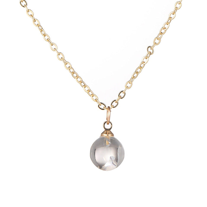 Wholesale locked pearl single layer gold alloy necklace JDC-NE-KJ211 Necklaces 坤杰 N011072 Wholesale Jewelry JoyasDeChina Joyas De China