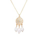 Wholesale locked pearl single layer gold alloy necklace JDC-NE-KJ211 Necklaces 坤杰 N011079 Wholesale Jewelry JoyasDeChina Joyas De China