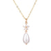 Wholesale locked pearl single layer gold alloy necklace JDC-NE-KJ211 Necklaces 坤杰 N011080 Wholesale Jewelry JoyasDeChina Joyas De China