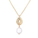 Wholesale locked pearl single layer gold alloy necklace JDC-NE-KJ211 Necklaces 坤杰 N011082 Wholesale Jewelry JoyasDeChina Joyas De China