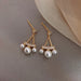 Wholesale long flower butterfly pearl earrings JDC-ES-BY191 Earrings 宝钰 15 Wholesale Jewelry JoyasDeChina Joyas De China