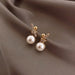 Wholesale long flower butterfly pearl earrings JDC-ES-BY191 Earrings 宝钰 Wholesale Jewelry JoyasDeChina Joyas De China