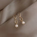 Wholesale long flower butterfly pearl earrings JDC-ES-BY191 Earrings 宝钰 Wholesale Jewelry JoyasDeChina Joyas De China