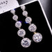 Wholesale long fringed zircon earrings MOQ≥2 JDC-ES-Kas003 Earrings 卡诗 1 MOQ2 Wholesale Jewelry JoyasDeChina Joyas De China