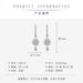 Wholesale long pink diamond plated silver stud earrings JDC-ES-BZ020 Earrings 标志 Wholesale Jewelry JoyasDeChina Joyas De China