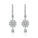 Wholesale long pink diamond plated silver stud earrings JDC-ES-BZ020 Earrings 标志 White Wholesale Jewelry JoyasDeChina Joyas De China