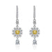 Wholesale long pink diamond plated silver stud earrings JDC-ES-BZ020 Earrings 标志 Yellow Wholesale Jewelry JoyasDeChina Joyas De China