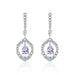 Wholesale long tassel vintage purple silver plated earrings JDC-ES-BZ008 Earrings 标志 Wholesale Jewelry JoyasDeChina Joyas De China